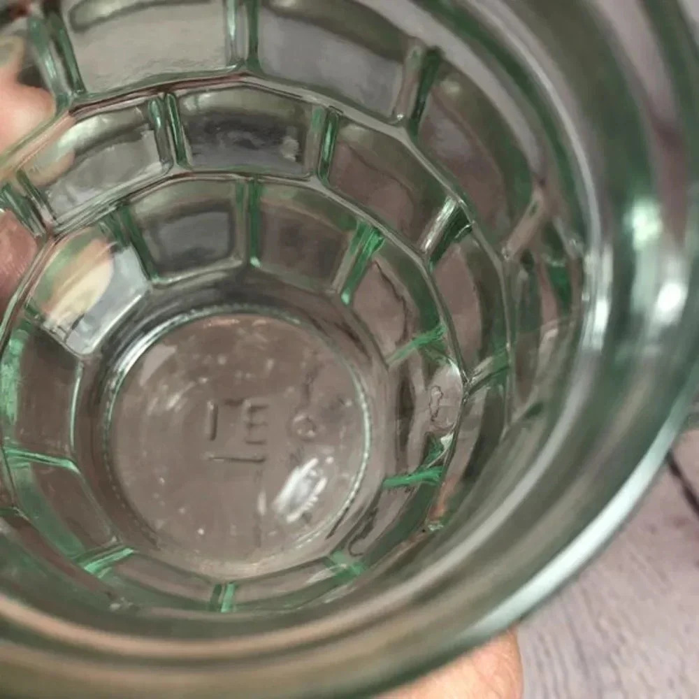 vintage barrel short green glass mug - Picture 6 of 8